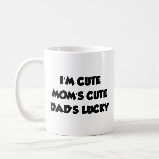Ik ben Cute Mam's Cute Pap's Lucky Coffee Mok (Links)