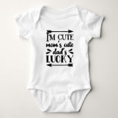 Ik ben Cute Mam's Cute Pap's Lucky Romper (Voorkant)
