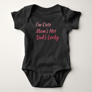 Ik ben Cute Mam's Hot Pap's Lucky Baby Girl-pak Romper