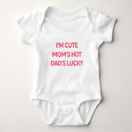 Ik ben Cute Moeders Hotte Pappa's Geluksvogel - Gr Romper