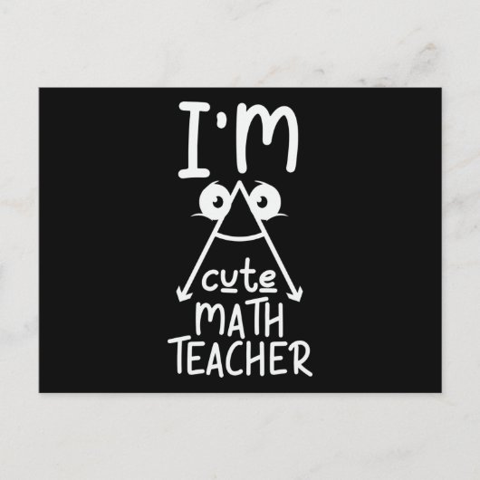 Ik ben Cute Wiskunde leraar Briefkaart (Voorkant)