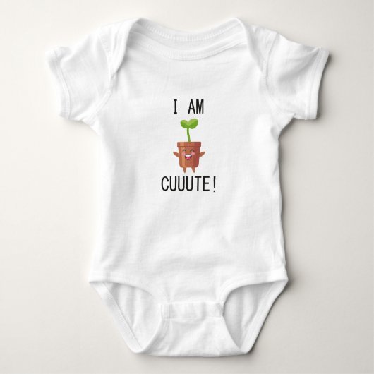 Ik ben Cuuute, planten baby! Romper (Voorkant)