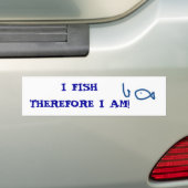 IK BEN DAAROM BEN IK AAN HET VISSEN! BUMPERSTICKER (Op auto)