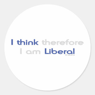 IK BEN DAAROM LIBERAAL RONDE STICKER