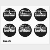 Ik ben Dance Teacher What's Your Superpower Ronde Sticker (Vel)