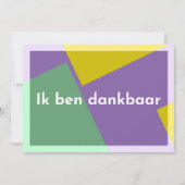 "Ik ben dankbaar" Bedankkaart (Voorkant)