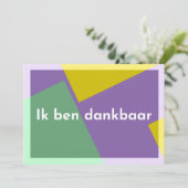 "Ik ben dankbaar" Bedankkaart (Staand voorkant)