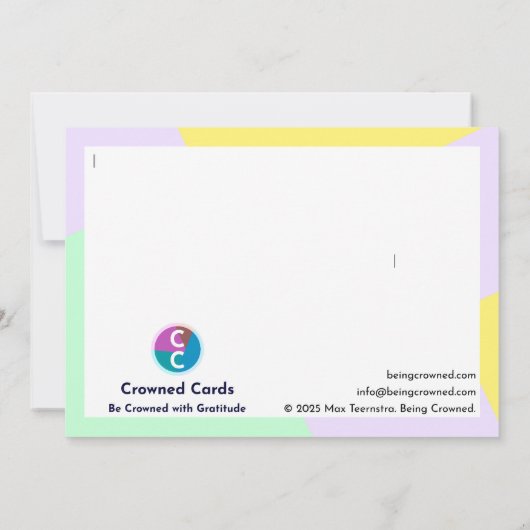 "Ik ben dankbaar" Bedankkaart (Achterkant)