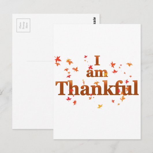 ik ben dankbaar briefkaart (Voorkant / Achterkant)