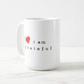 Ik ben dankbaar dat ik de Herinnering van de Rode  Koffiemok (Voorkant links)