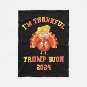 Ik ben dankbaar dat Trump in 2024 de Thanksgiving  Fleece Deken