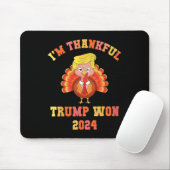 Ik ben dankbaar dat Trump in 2024 de Thanksgiving Muismat (Met muis)