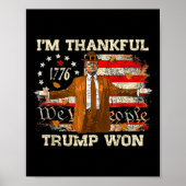 Ik ben dankbaar dat Trump Thanksgiving Turkije Tru Poster (Voorkant)