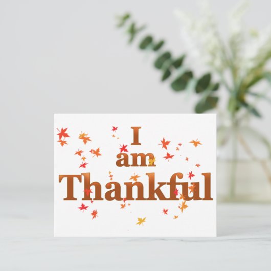 ik ben dankbaar feestdagenkaart (Staand voorkant)