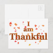ik ben dankbaar feestdagenkaart (Voorkant / Achterkant)
