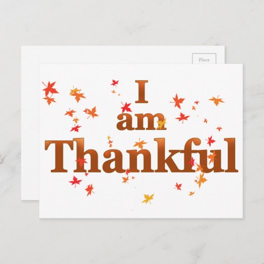 ik ben dankbaar feestdagenkaart (Voorkant / Achterkant)