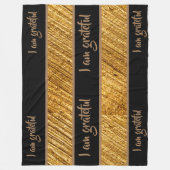 Ik ben dankbaar fleece deken goud bruin modern (Voorkant)