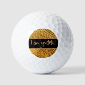 Ik ben dankbaar Golfbal - Goud Bruin Modern Golfballen