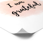 Ik ben dankbaar Kind kamer puppy positief bevestig Poster (Hoek)