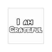 Ik ben dankbaar script rubberstempel (Afrduk)
