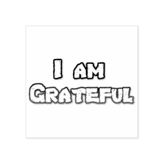 Ik ben dankbaar script rubberstempel (Afrduk)