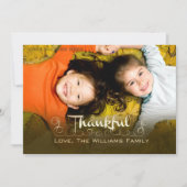 Ik ben dankbaar. Thanksgiving - Aangepaste fotokaa Feestdagenkaart (Voorkant)