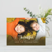 Ik ben dankbaar. Thanksgiving - Aangepaste fotokaa Feestdagenkaart (Staand voorkant)