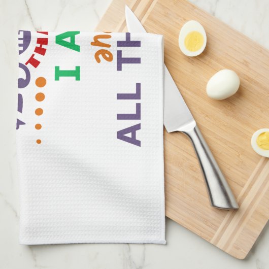 Ik ben dankbaar theedoek (Quarter Fold)