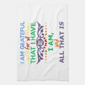 Ik ben dankbaar theedoek (Verticaal)