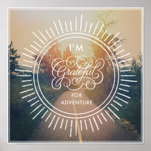 Ik ben dankbaar voor avontuur poster (Voorkant)