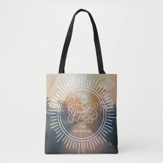 Ik ben dankbaar voor avontuur tote bag (Voorkant)