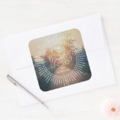 Ik ben dankbaar voor avontuur vierkante sticker (Envelop)