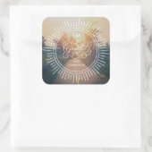 Ik ben dankbaar voor avontuur vierkante sticker (Tas)