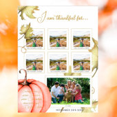 Ik ben dankbaar voor... Dankbare notities Thanksgi Poster