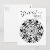 Ik ben dankbaar voor de bevrediging en intentie Ma Briefkaart (Voorkant / Achterkant)