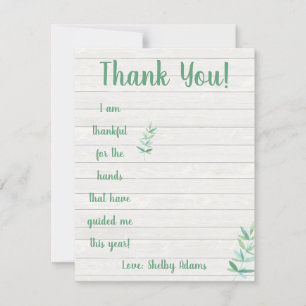 Ik ben dankbaar voor de handen die mij hebben gele kaart