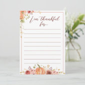 Ik ben dankbaar voor de Thanksgiving briefkaarten (Staand voorkant)