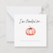 Ik ben dankbaar voor de Thanksgiving van de Nota's Notitiekaartje (Voorkant)