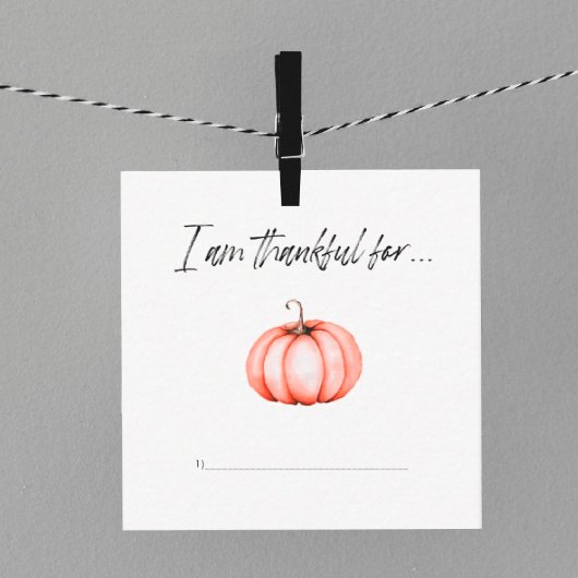 Ik ben dankbaar voor de Thanksgiving van de Nota's Notitiekaartje