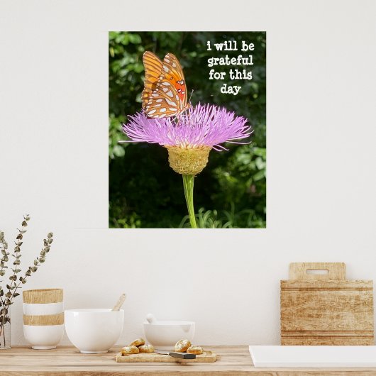 ik ben dankbaar voor deze dag , het poster van de  (Keuken)