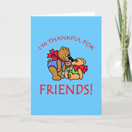 Ik ben dankbaar voor Friends Thanksgiving Apparel Feestdagen Kaart (Voorkant)