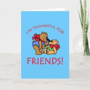 Ik ben dankbaar voor Friends Thanksgiving Apparel Feestdagen Kaart