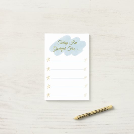 Ik ben dankbaar voor gepersonaliseerde dankbaarhei post-it® notes (Op bureau)