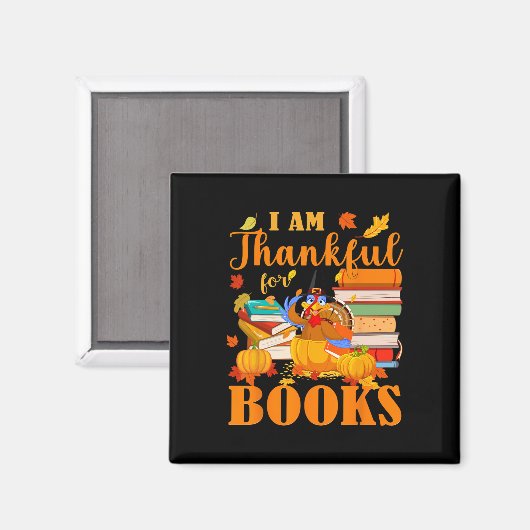 Ik ben dankbaar voor Herfst Librarian Funny van Bo Magneet (Voorkant / Achterkant)