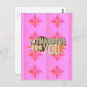 Ik ben dankbaar voor je: een oprechte uitdrukking briefkaart (Voorkant / Achterkant)