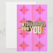 Ik ben dankbaar voor je: een oprechte uitdrukking briefpapier (Voorkant / Achterkant)