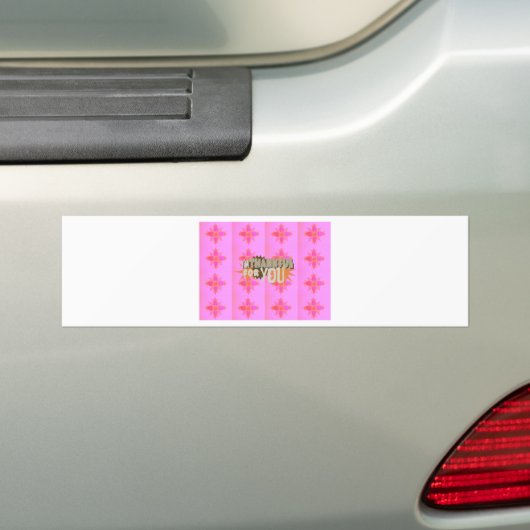 Ik ben dankbaar voor je: een oprechte uitdrukking bumpersticker (Op auto)