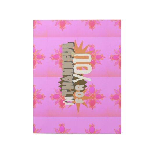 Ik ben dankbaar voor je: een oprechte uitdrukking notitieblok (Linkerzijde)