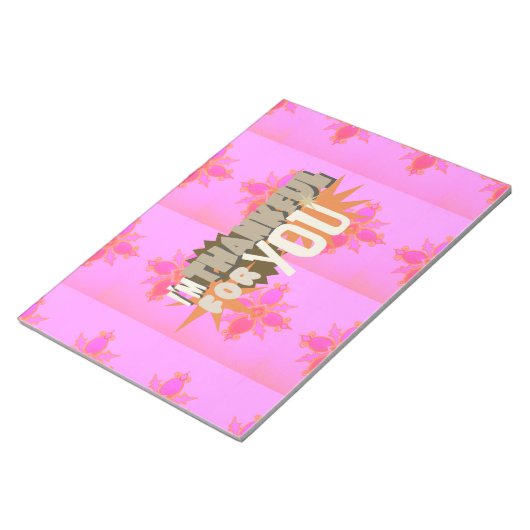 Ik ben dankbaar voor je: een oprechte uitdrukking notitieblok (Schuin)