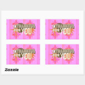 Ik ben dankbaar voor je: een oprechte uitdrukking rechthoekige sticker (Vel)